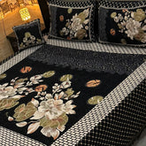 Fancy Velvet Bed Sheet Set - 4 Pieces  FVB 211